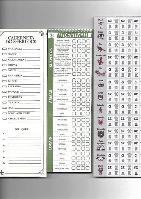 ficha jogo detetive para imprimir